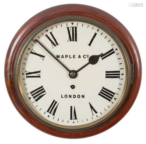 Maple & Co, a mahogany wall clock: the eight-day duration,