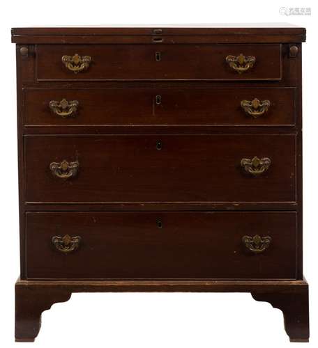 A mahogany bachelors chest in the Georgian taste:,