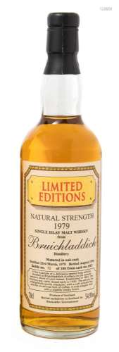 A 1979 cask strength Bruichladdich Single Scotch Malt Whisky: from the Islay distillery bottled at