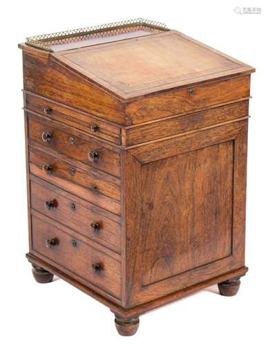 A Regency rosewood davenport:,