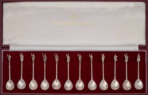 A set of twelve Elizabeth II silver Tichborne spoons, maker C J Vander Ltd, London,