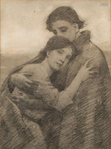 Thomas Cooper Gotch [1854-1931]- The Reunion' (Young Lovers),:- circa 1907,