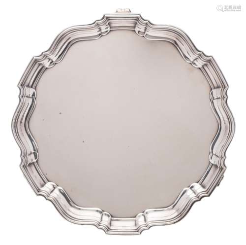 A George V silver salver, maker Barker Brothers Silver Ltd, Birmingham,