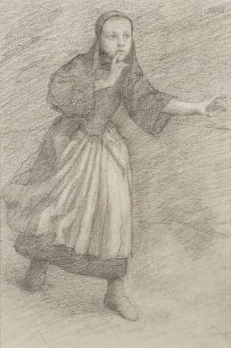 Thomas Cooper Gotch [1854-1931]- Putting her finger to her lips she made a sign to me not to speak,