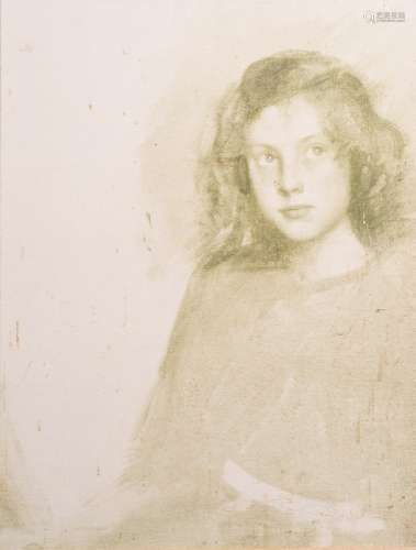 Thomas Cooper Gotch [1854-1931]- Young Phyllis; a portrait study of Phyllis Gotch,