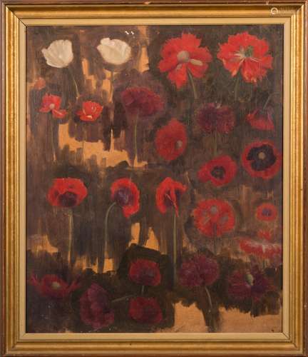 Thomas Cooper Gotch [1854-1931]- Poppies; a study, circa 1894/5,