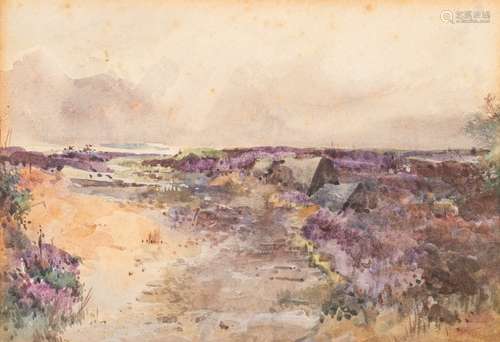 John Guttridge Sykes [1866-1941]- Extensive landscape,:- watercolour, 16.