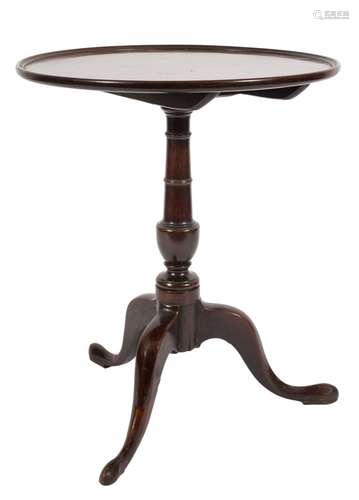 A George III mahogany circular occasional table:,