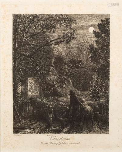 Samuel Palmer [1805-1881]- Christmas, or Folding the Last Sheep, 1850,:- final published state,