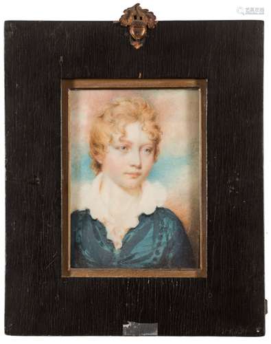 Follower of Andrew Plimer [early 19th Century]- A miniature portrait of a young man,