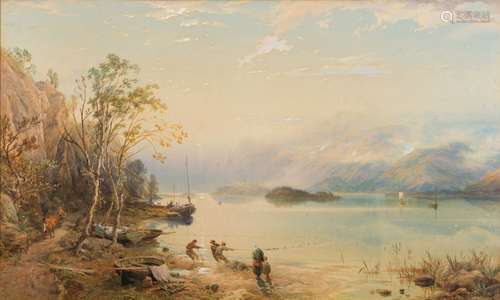 Thomas Miles Richardson [1813-1890]- Loch Katrine; an extensive loch scene,