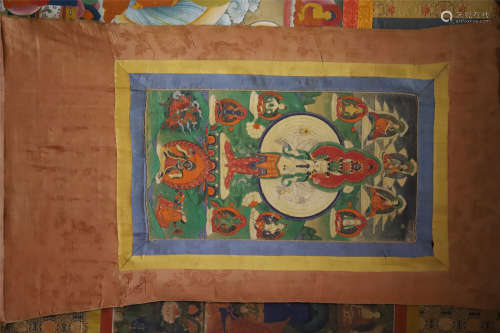 TIBETAN THANGKA OF STANDING BUDDHA
