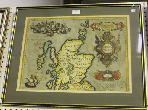 Abraham Ortelius - 'Britannicarum Insularum Vetus Descriptio' (Map of the British Isles),