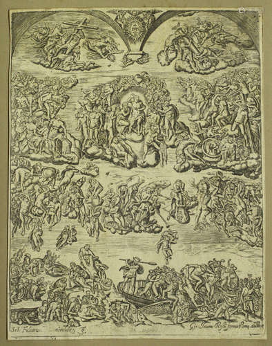 'Sebastiano Fulcaro' [Sébastien Fulcarus], after Michelangelo - The Last Judgement, 16th century