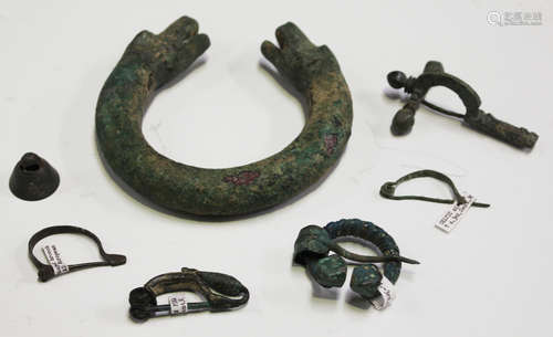 A small group of mainly Roman artefacts, including a fibula brooch, circa 4th century BC, other