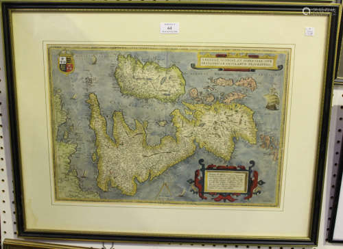 Abraham Ortelius - 'Angliae, Scotia, et Hiberniae, sive Britannicar: Insularum Descriptio' (Map of