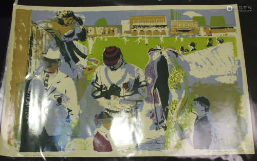 Edwin La Dell - 'MCC at Lord's', 20th century colour lithograph, published for School Prints and A.