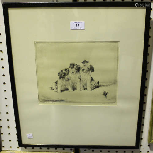 Diana Thorne - 'The Problem Play', 20th century monochrome etching, signed and titled in pencil,