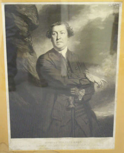 George Clint, after Joshua Reynolds - 'Robert Haldane Esq', mezzotint on laid paper, published by