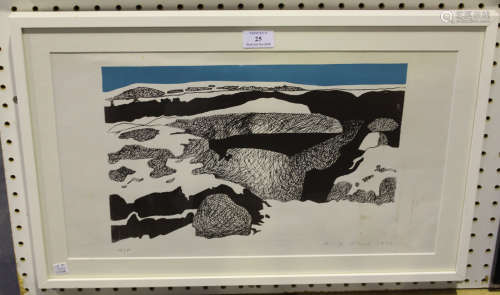 Reginald James Lloyd - 'Melting Snow' (Dartmoor), screenprint, signed, dated 1970 and editioned 'A/