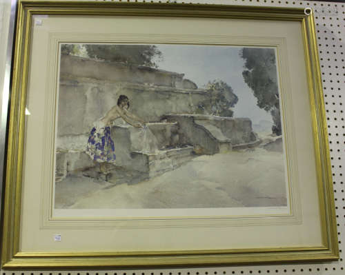 William Russell Flint - Holiday after Ramadan, colour print, signed in pencil, Fine Art Trade