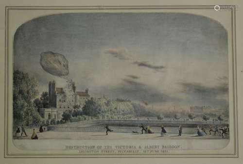 Ackerman & Co (publisher) - 'Destruction of the Victoria & Albert Balloon. Arlington Street,