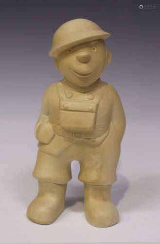 A Bovey Pottery 'Our Gang' series figure of an ARP Warden, mid-20th century, designed by Fenton