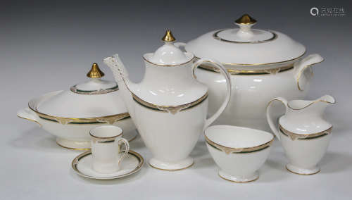 A Royal Doulton bone china Forsyth pattern part service, comprising soup tureen and cover, three