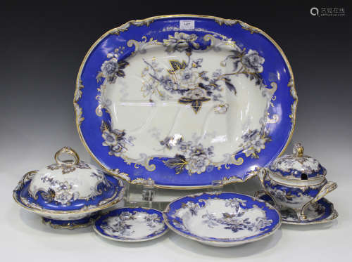 A William Brownfield pottery 'Chiswick' pattern part dinner service, 19th century, comprising a tree