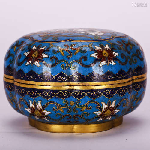 CHINESE CLOISONNE COVER BOX