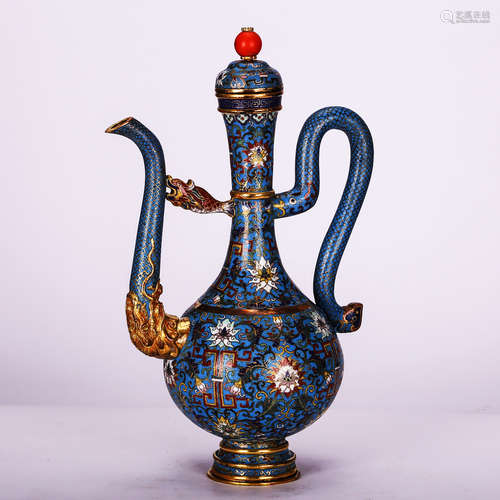 CHINESE CLOISONNE WINE EWER