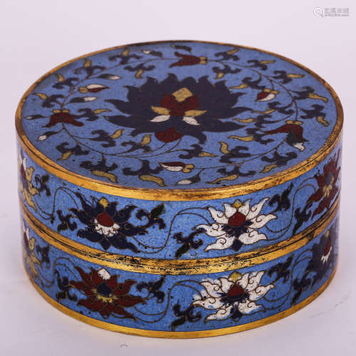 CHINESE CLOISONNE COVER BOX