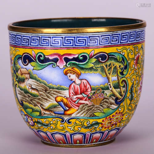 CHINESE BRONZE ENAMEL CUP