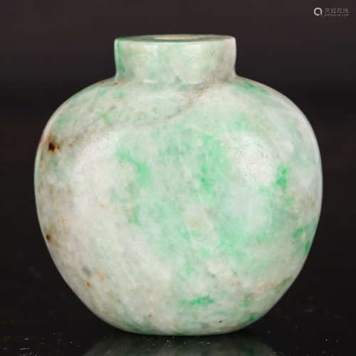 CHINESE JADEITE SNUFF BOTTLE