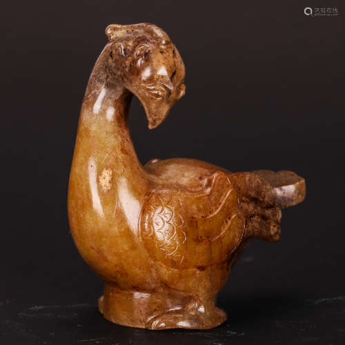 CHINESE ARCHAIC JADE BIRD