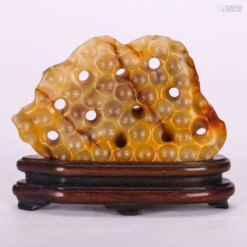 CHINESE JADE CARVED SCHOLAR BOULDER