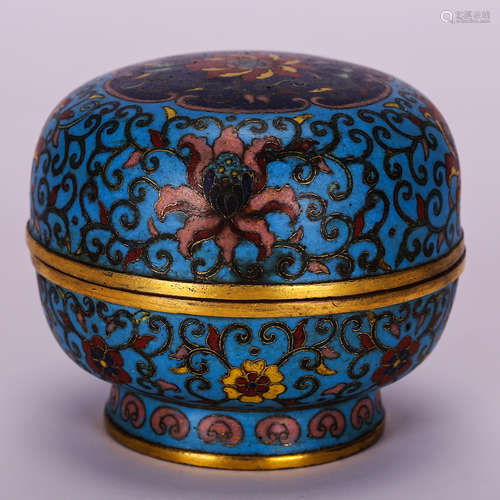 CHINESE CLOISONNE COVER BOX