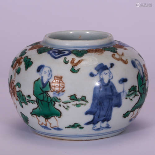 CHINESE WUCAI PORCELAIN WATER COUPE