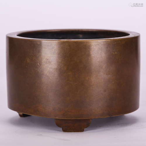 CHINESE BRONZE TRIPOD CENSER