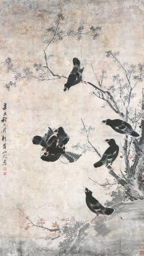 华 喦(1682-1756) 集禽图
