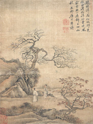 唐 寅(1470-1524) 秋江遇友