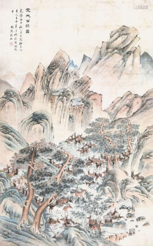 沈 铨(1682-1760) 受天百禄图