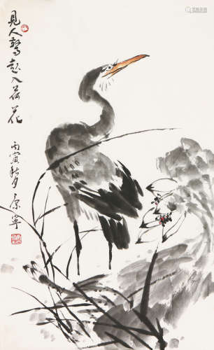 康 宁(b.1938) 荷花水禽