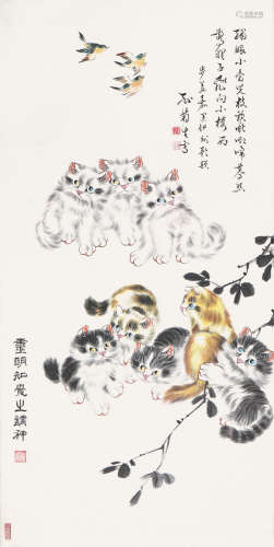 孙菊生(b.1913) 猫趣图