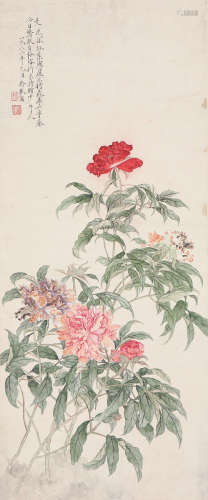 俞致贞(1915-1995) 花深红叶