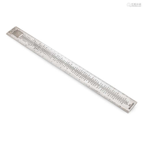 London 2002, limited edition numbered 27 of 250  RICHARD JARVIS: A silver commemorative ruler