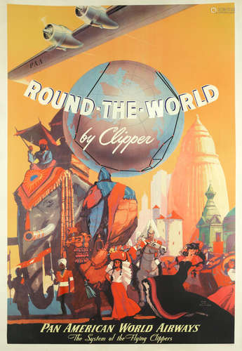 ROUND-THE-WORLD BY Clipper, PAN AMERICAN WORLD AIRWAYS.  MARK VON ARENBURG