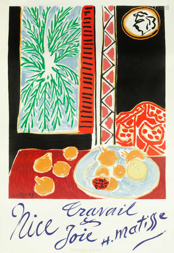 NICE. Travail & Joie HENRI MATISSE (1869 - 1954)