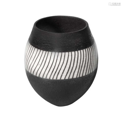 INCISED ARTIST'S MONOGRAM; CIRCA 2005 A Monochrome Vase by Ashraf Hanna (Egyptian, British 1967-)