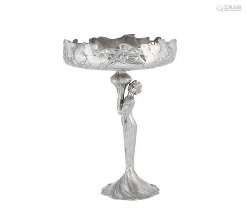 MAKER'S MARKS, CIRCA 1900 a WMF pewter figural art nouveau tazza